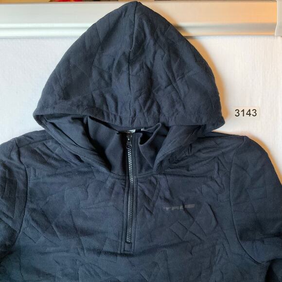 JACK & JONES Men Long Sleeve Turtleneck Hooded Half Zip Sweatshirt size S, Blue - Picture 6 of 8